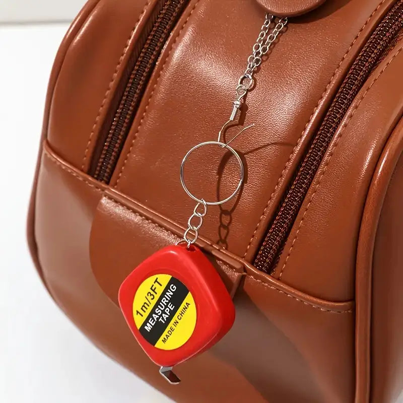 Mini Retractable Square Tape Measure Keychain Ruler