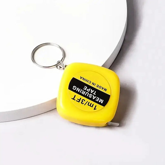 Mini Retractable Square Tape Measure Keychain Ruler