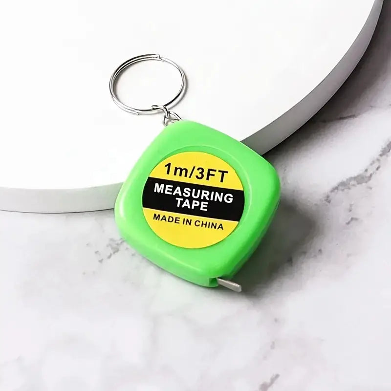 Mini Retractable Square Tape Measure Keychain Ruler