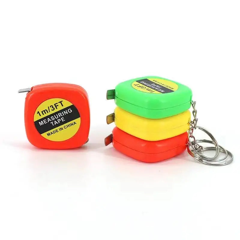 Mini Retractable Square Tape Measure Keychain Ruler